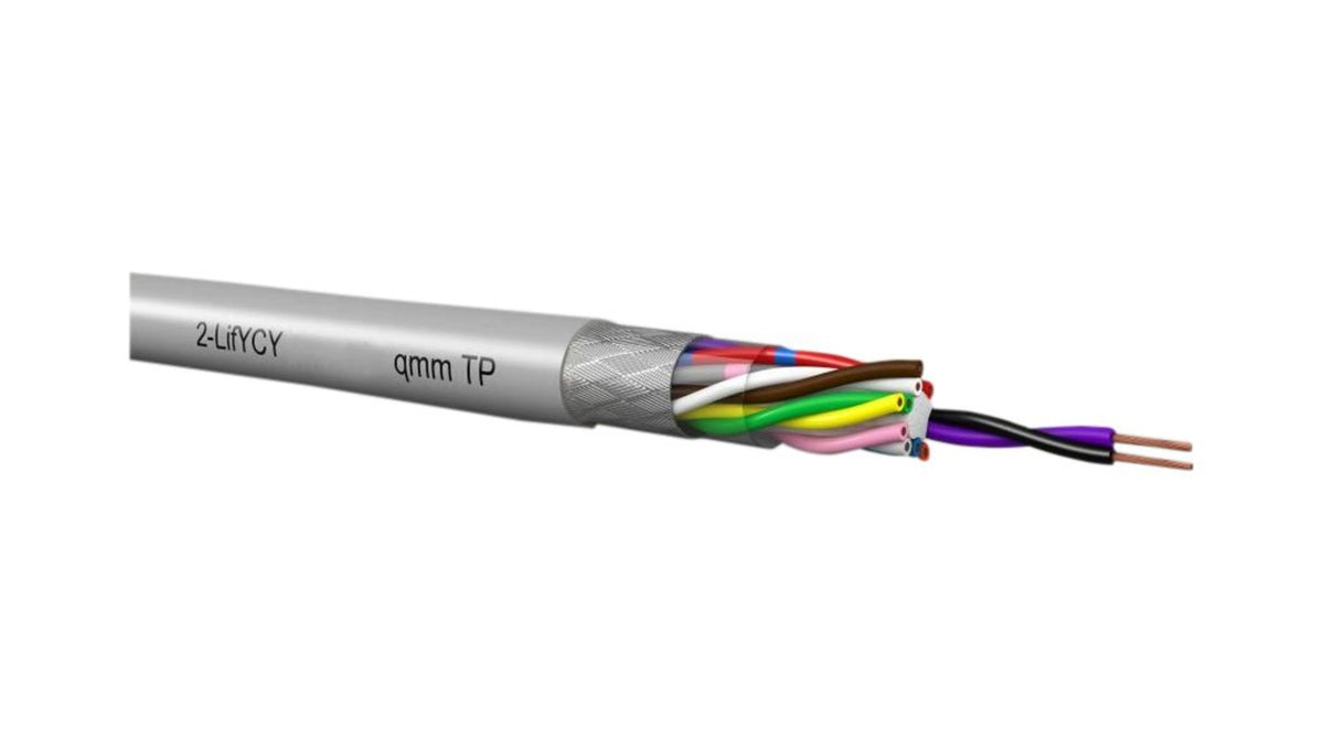 TieDex UK 2 LIFYCY TP Series Multipair Cable 8 Pairs 0.08 mm² 100 m Grey Sheath Polyvinyl Chloride