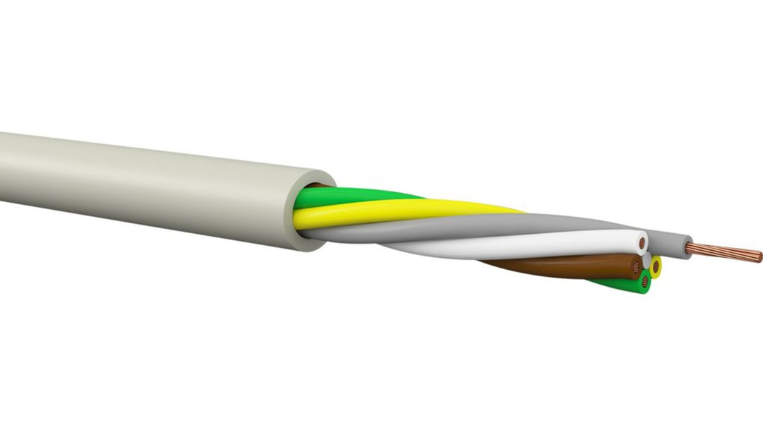 TieDex UK 4104 Series Multi-Core Industrial Cable 6 Pairs 0.5 mm² 100 m Grey Sheath