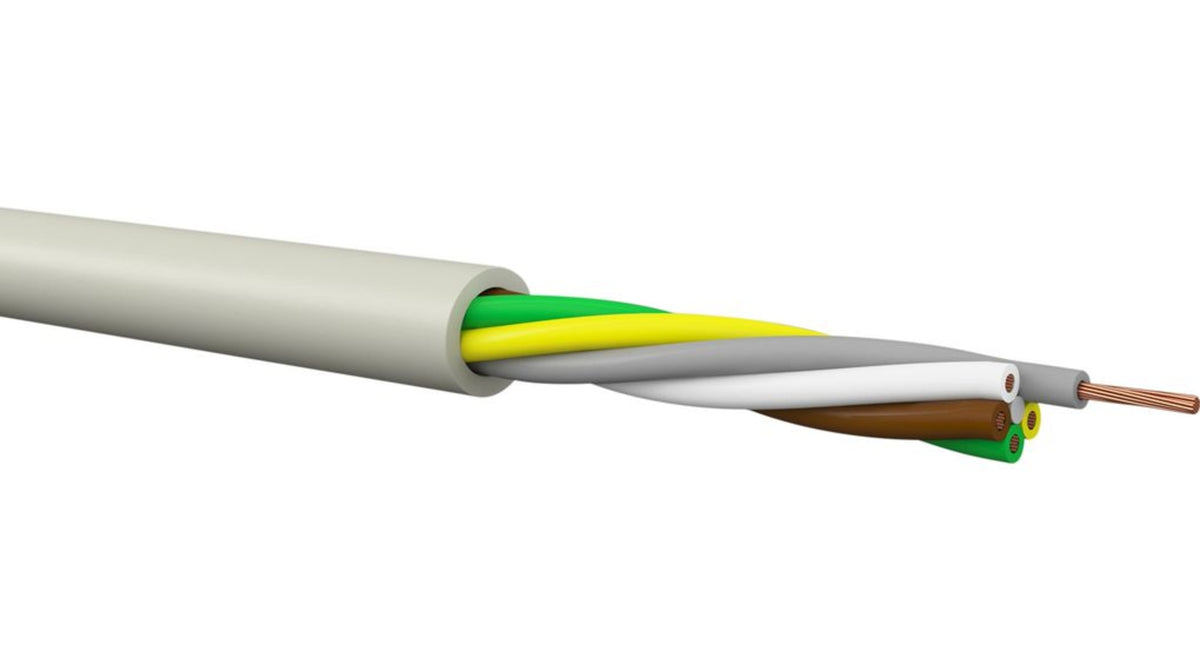 TieDex UK 4108 Series Multi-Core Industrial Cable 6 Pairs 0.25 mm² 100 m Grey Sheath