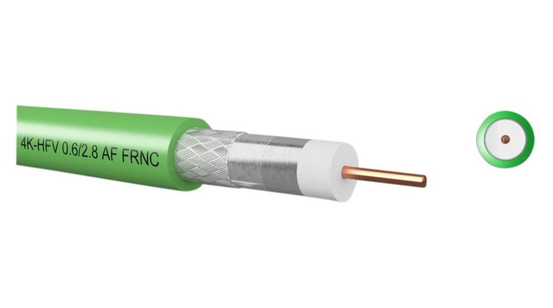 TieDex UK, 100 m Cable 75 Ω, Green, Unterminated