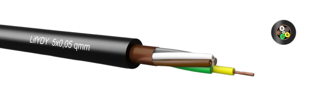 TieDex UK 3407 Series Multi-Core Industrial Cable 8 Pairs 0.1 mm² 100 m Black Sheath Polyvinyl Chloride