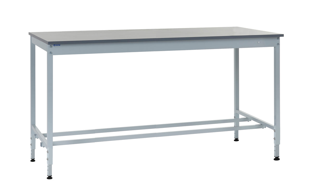 TieDex UK Steel Workbench, 300kg Max Load Adjustable Height, 750 mm x 1.8m x 840 mm