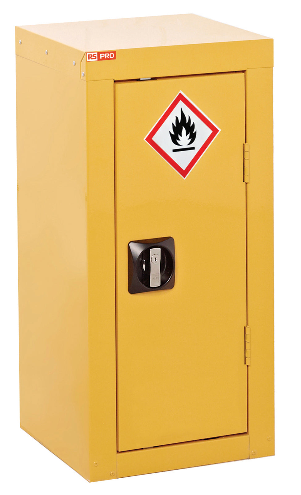 TieDex UK Yellow Steel Lockable 2 Door Hazardous Substance Cabinet, 700 mm x 900mm x 460 mm
