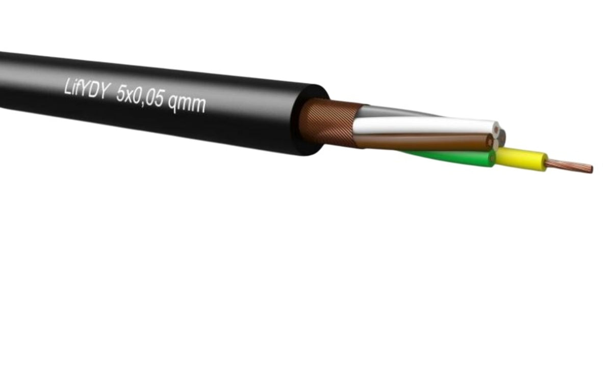 TieDex UK 340 Series Multi-Core Industrial Cable 0.05 mm² 250 m Black Sheath Polyvinyl Chloride