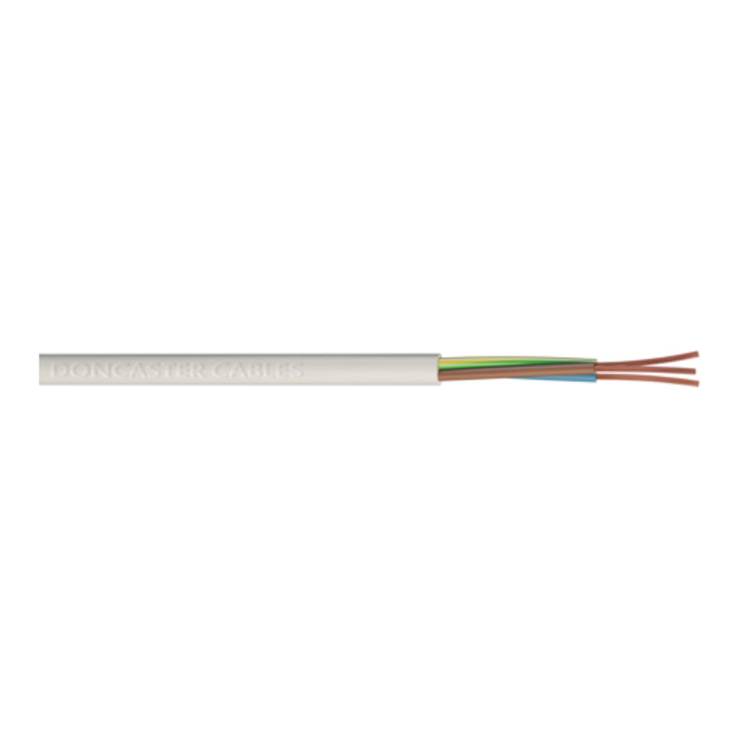 TieDex UK HO5VV-F / H3185Y 5 Core Power Cable, White 1.5mm², 2 mm² 70 °C, 100 m Polyvinyl Chloride
