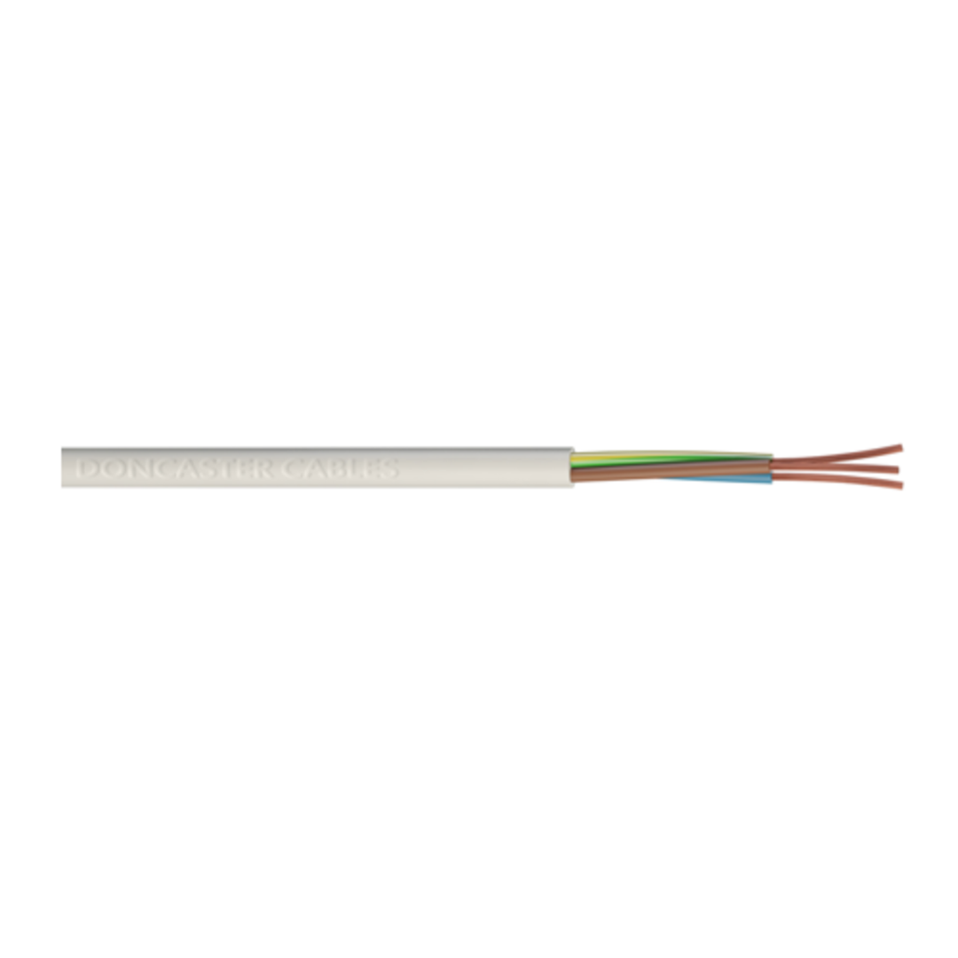 TieDex UK 3 Core Power Cable, Black 2mm², 2.5 mm² 70 °C, 100 m Polyvinyl Chloride