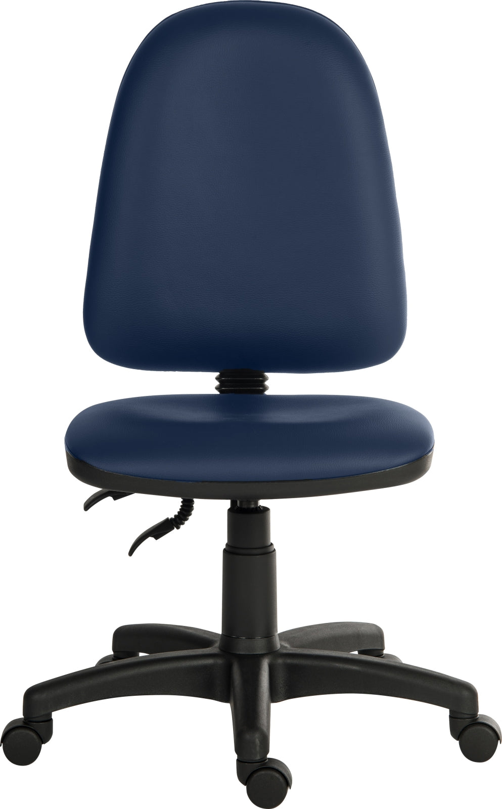 TieDex UK Blue Polyurethane Operator Chair, 120 kg Weight Capacity