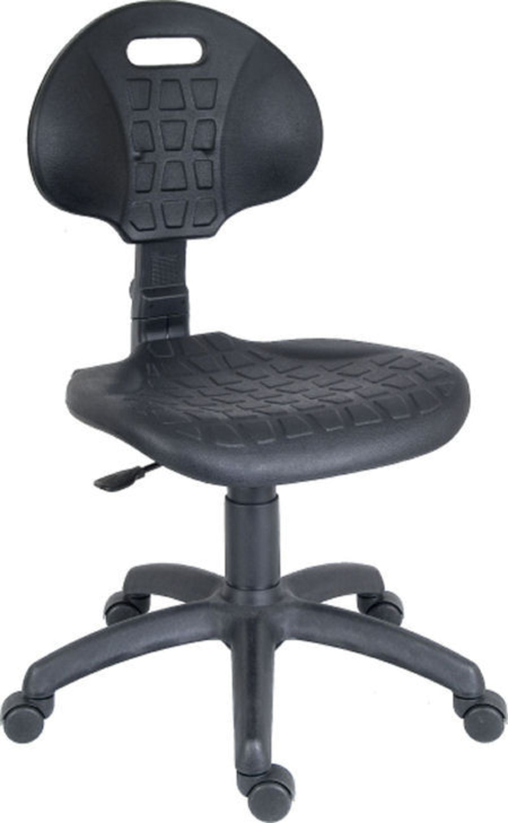 TieDex UK Black Polyurethane Operator Chair, 100 kg Weight Capacity