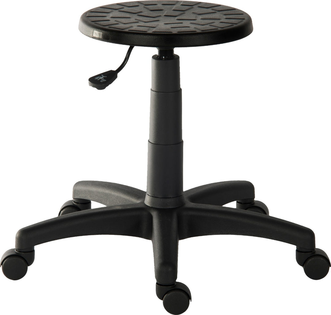 TieDex UK Black Polyurethane Stool, 100 kg Weight Capacity