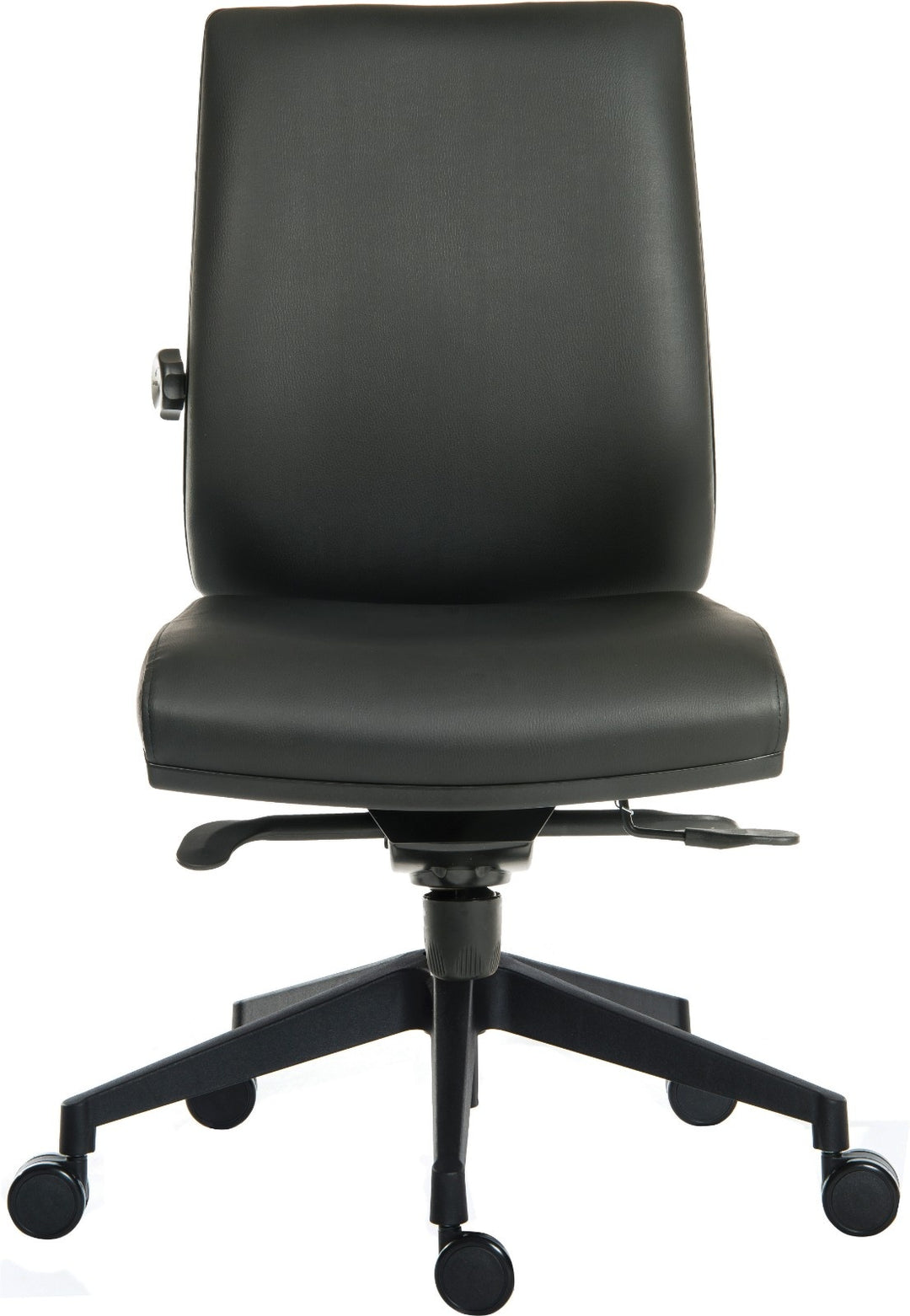 TieDex UK Black Polyurethane Operator Chair, 150 kg Weight Capacity