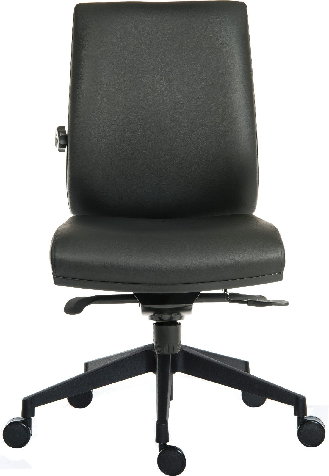 TieDex UK Black Polyurethane Operator Chair, 150 kg Weight Capacity