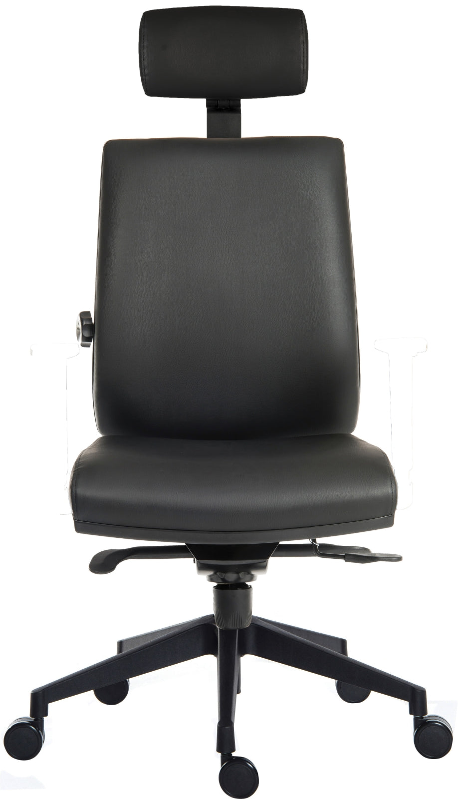 TieDex UK Black Polyurethane Operator Chair, 150 kg Weight Capacity