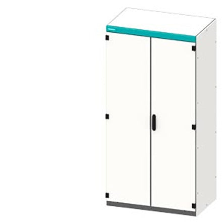 Siemens 8MF1 Series Steel 2-Door Floor Standing Enclosure, Plain Door, IP40