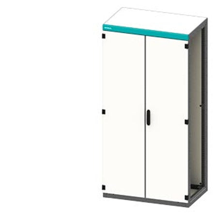 Siemens 8MF1 Series Steel 2-Door Floor Standing Enclosure, Plain Door, IP55