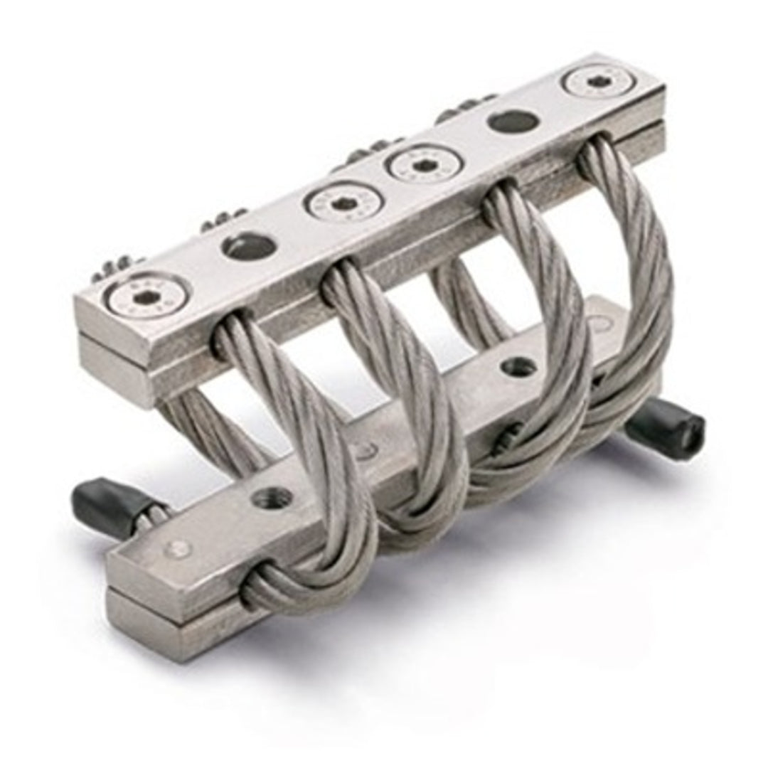 TieDex UK Rectangular M6 Anti-Vibration Mount, Wire Rope Isolators with 14 daN Compression, 6 mm OD, 65 mm H