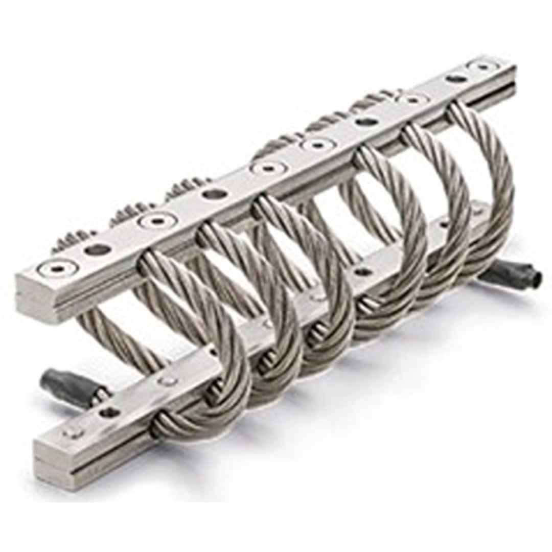 TieDex UK Rectangular M6 Anti-Vibration Mount, Wire Rope Isolators with 45 daN Compression, 7 mm OD, 82 mm H
