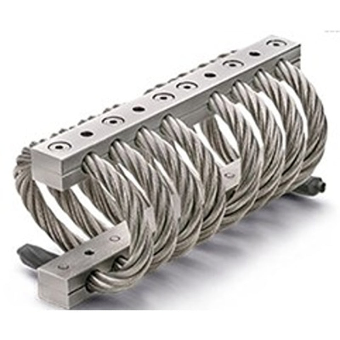 TieDex UK Rectangular M6 Anti-Vibration Mount, Wire Rope Isolators with 300 daN Compression, 13 mm OD, 118 mm H