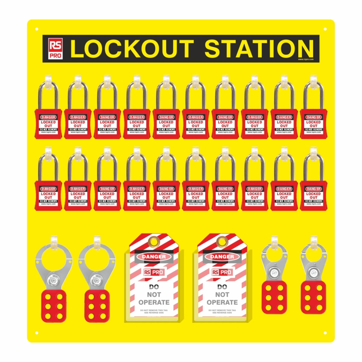 TieDex UK 20 Padlock Lockout Station