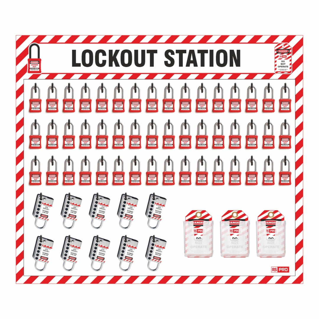 TieDex UK 48 Padlock Lockout Station