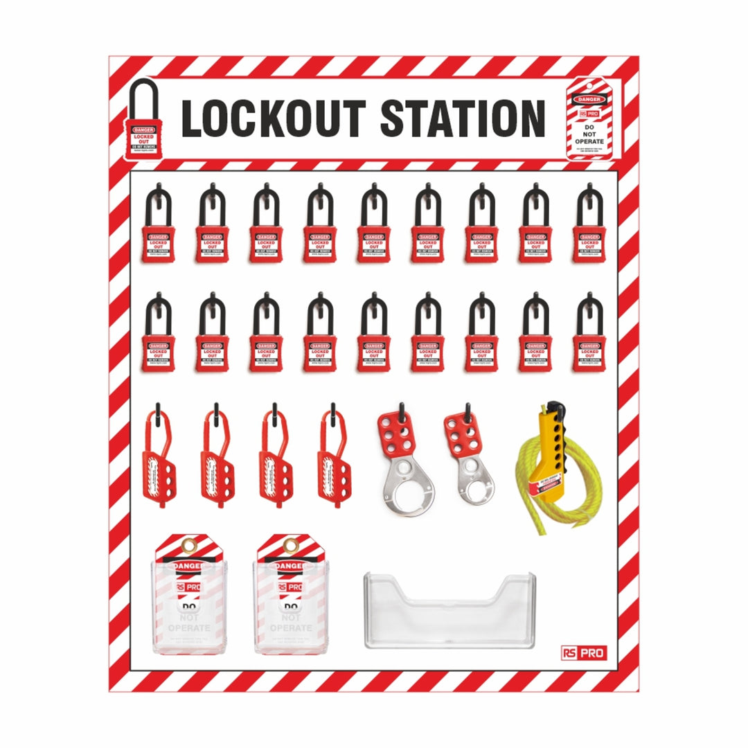 TieDex UK 18 Padlock Lockout Station