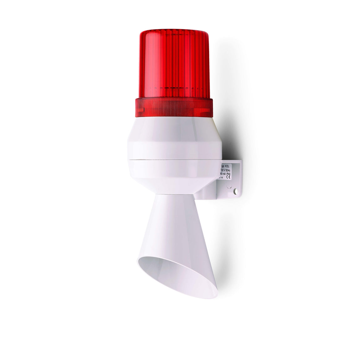TieDex UK Red Horn-Beacon Combination, IP43 240V ac Screw Sounder Beacon