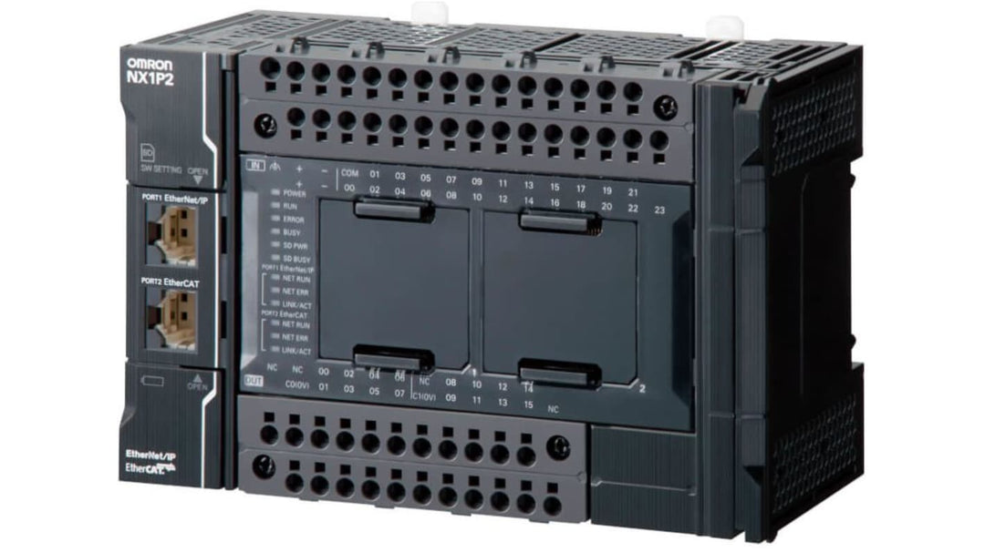 Omron NX1P Series PLC CPU, 24-Input, DC Input, 16 Outputs, PNP Output