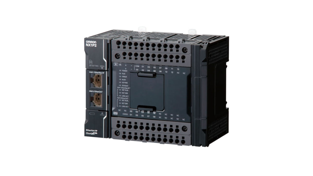 Omron NX1P Series PLC CPU, 14-Input, PNP/NPN Input, 16 Outputs, PNP Output