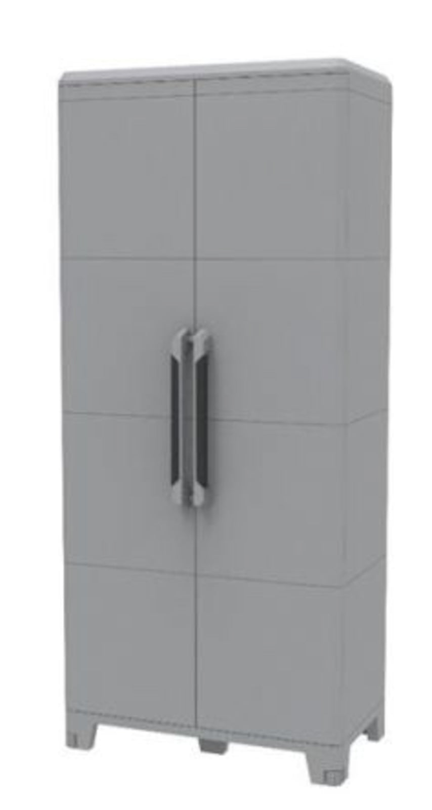 TieDex UK 2 Door Plastic Floor Standing Storage Cabinet 1.84 m 780mm, 430 mm
