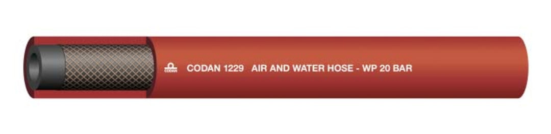 TieDex UK Ethylene Propylene Diene Monomer Ethylene Propylene Diene Monomer, Hose Pipe, 25 mm ID, 35 mm OD, Red, 25 m