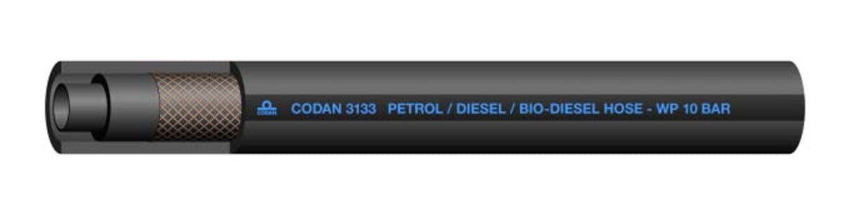 TieDex UK CPE, Hose Pipe, 9.5 mm ID, 16.5 mm OD, Black, 25 m