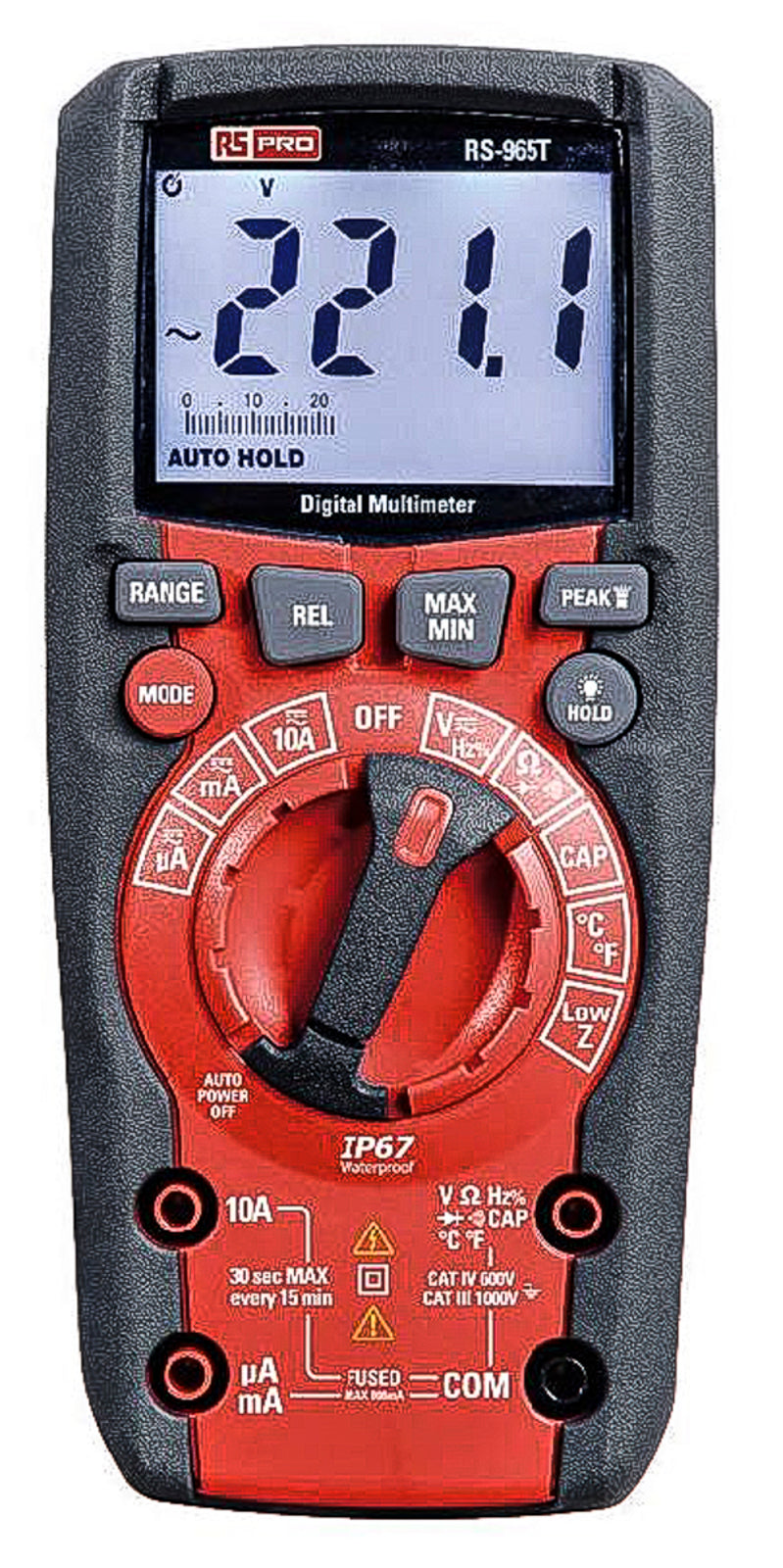 TieDex UK RS-965 Handheld Multimeter True RMS, UKAS Calibrated