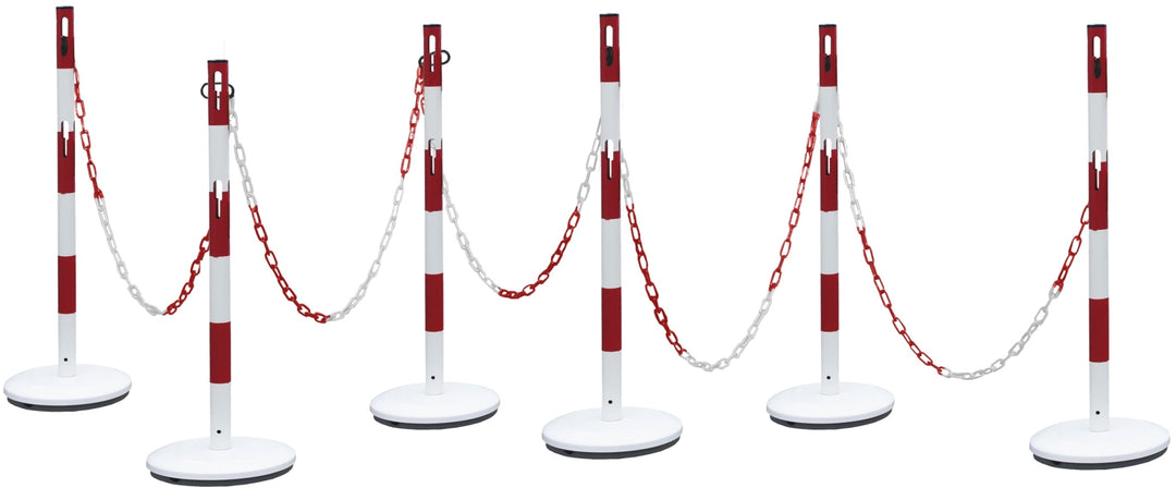 TieDex UK White, Red Post, Steel