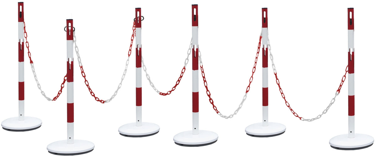 TieDex UK White, Red Post, Steel