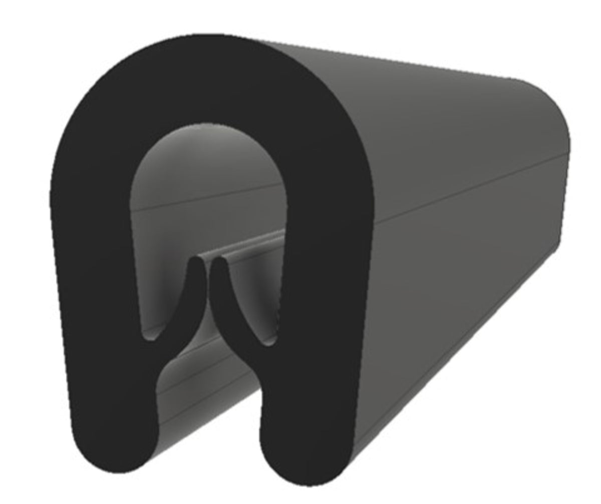 TieDex UK Black Nitrile Rubber (NBR) Edge Protection, 20 m