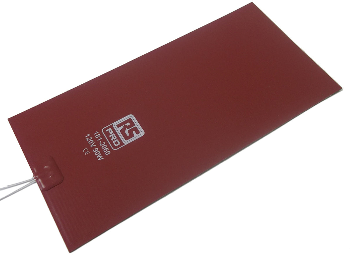 TieDex UK Silicone Heater Mat, 120V ac, 90 W Rectangle, 12 in 6in