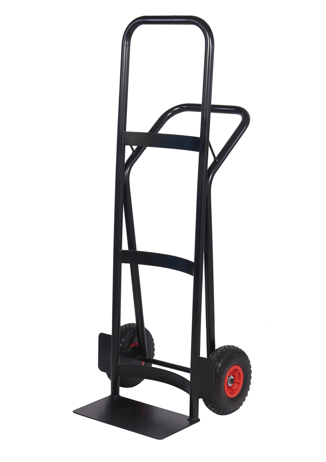 TieDex UK Heavy Duty Foldable Large Diameter Tubular Construction Frame Sack Truck, 290 kg Load, 410 mm, 200 mm