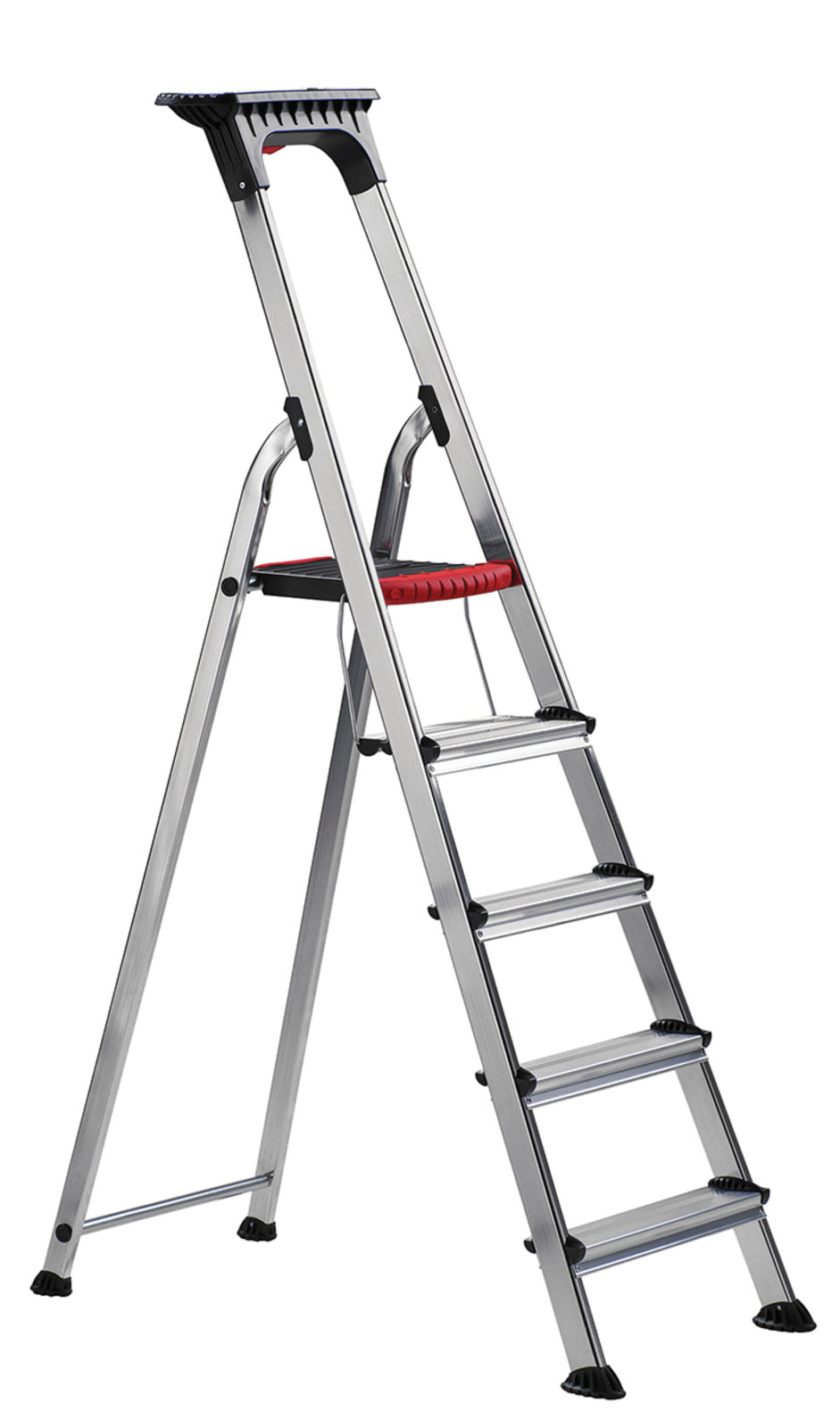 TieDex UK Aluminium 5 steps Step Ladder, 1.041m platform height, 1.677 m open length
