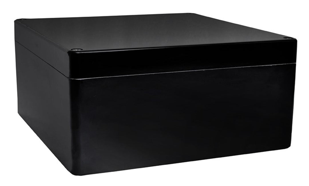 TieDex UK Black Black Lid Fibreglass Reinforced Polyester General Purpose Enclosure, IP66, IP67, IP68, 160 mm x 255 mm x