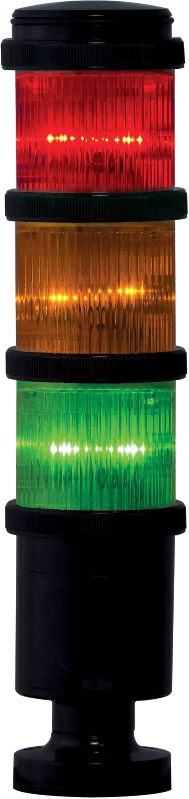 TieDex UK Amber, Green, Red Signal Tower, 3 Lights 24V ac/dc Ring