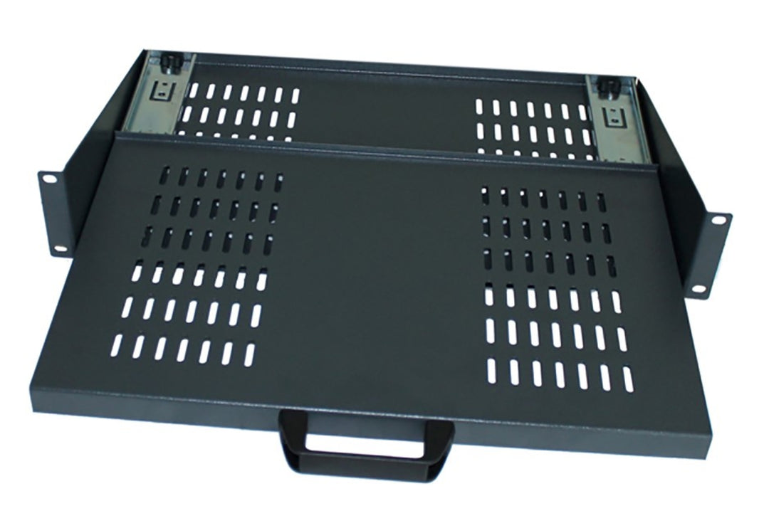 TieDex UK Black Tray, 2 U, 10kg Load, 482.4mm x 280 mm x 280 mm