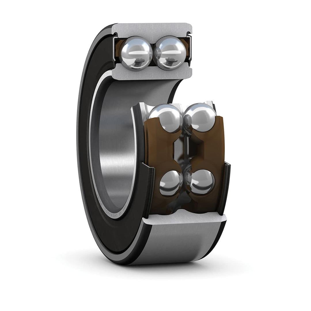 SKF 3307 A-2RS1TN9/MT33 2 Row Angular Contact Ball Bearing - 35 mm ID, 80 mm OD 34.9 mm Race Width_3307 A-2RS1TN9/MT33