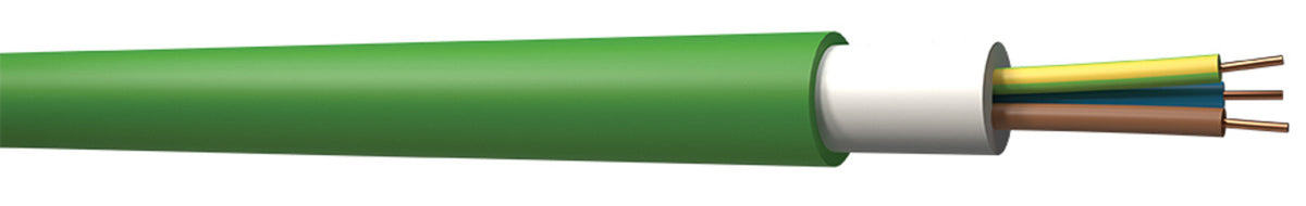 TieDex UK 3 Core Power Cable, Green 1.5mm² 60 °C, 100 m Cross Linked Polyethylene