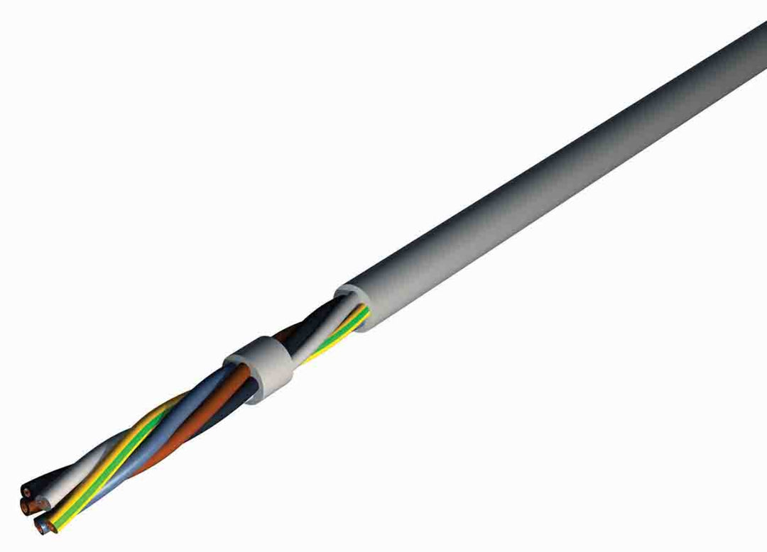 TieDex UK 3 Core Power Cable, Grey 2.5mm² 70 °C, 50 m Polyvinyl Chloride