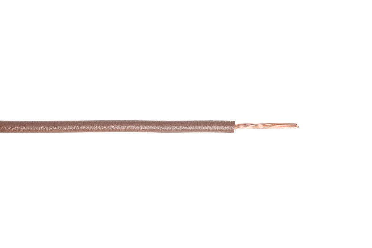 TieDex UK Brown 4 mm² Hook Up Wire, 12 AWG, 100 m, Polyvinyl Chloride