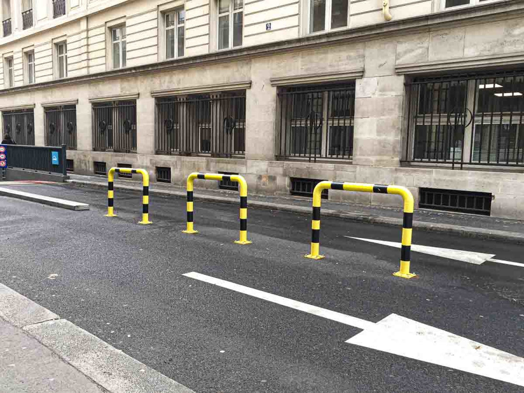 TieDex UK Black, Yellow Safety Barrier, Steel, Safety Railing