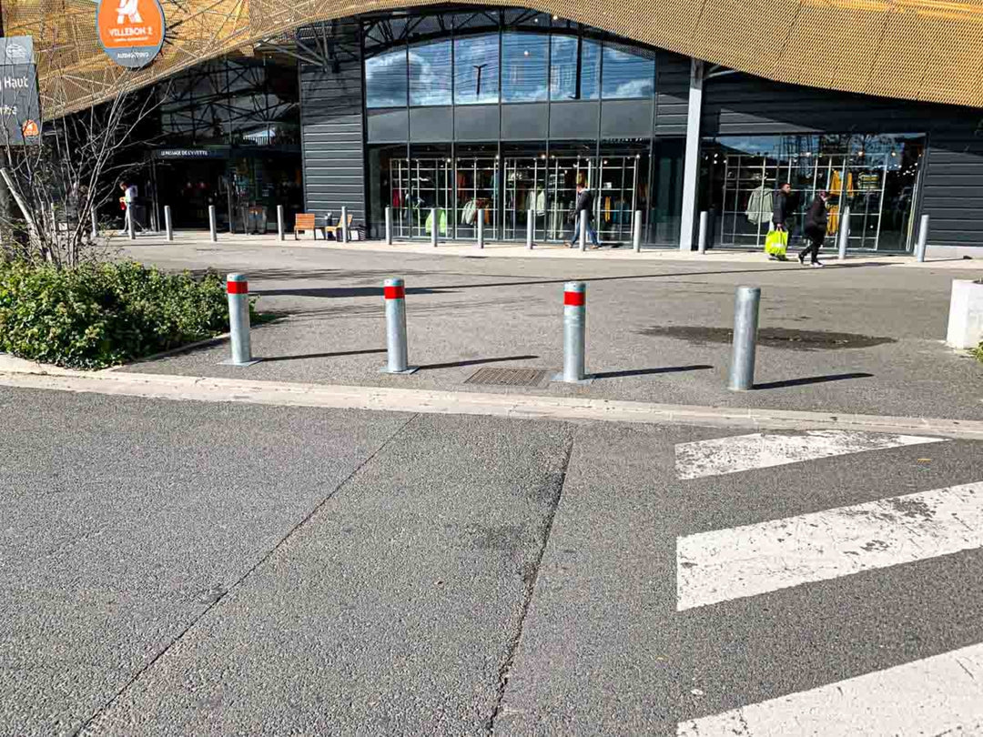 TieDex UK Silver Post, Steel, Barrier Post