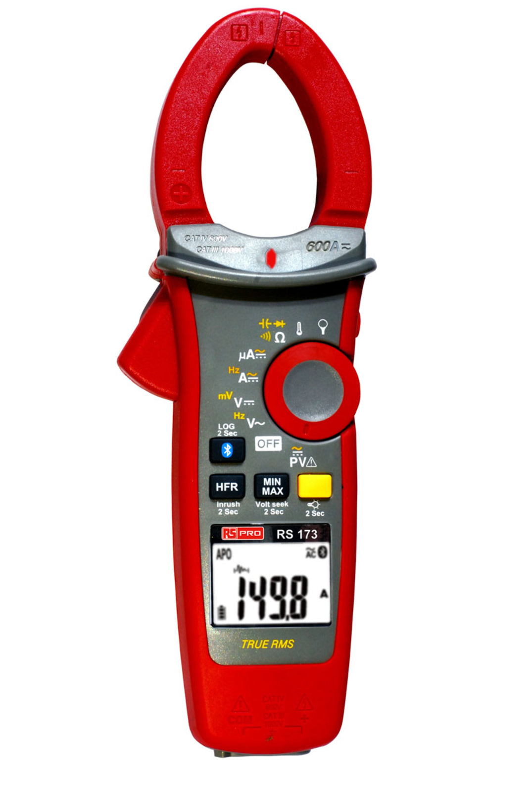 TieDex UK 173 Clamp Meter, 600 A 600 A 1000 V dc 1000 V ac CAT III 1000 V, CAT IV 600 V Non-Contact Voltage Detector