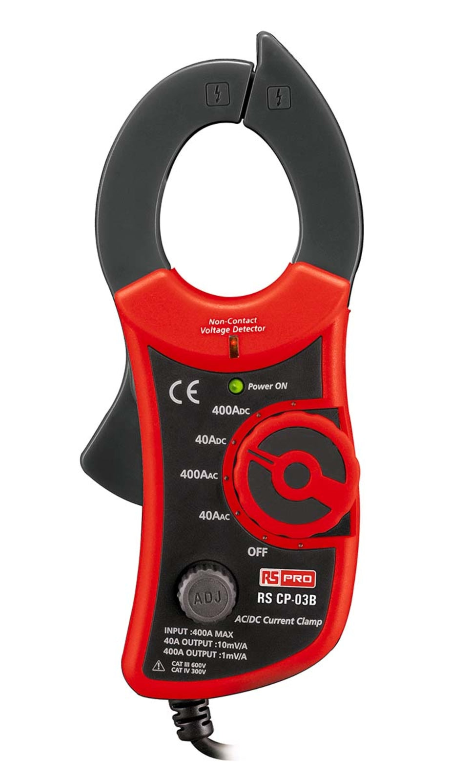 TieDex UK Current Clamp, 400 A DC Max, AC/DC Adapter, 400 A AC Max, Current Output, UKAS