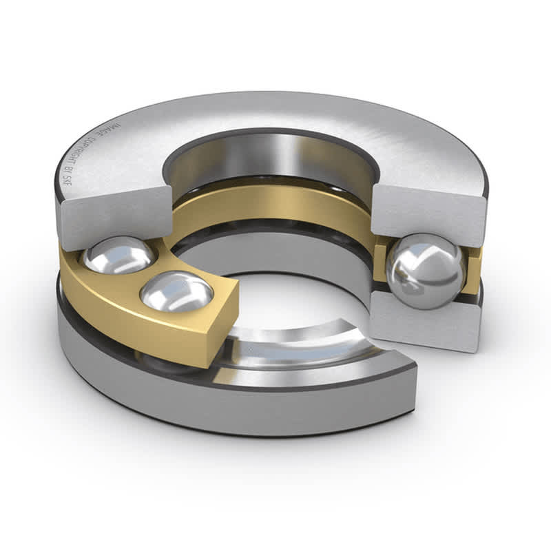 SKF 51136 M 1 Row Ball Bearing - 180 mm ID, 225 mm OD_51136 M