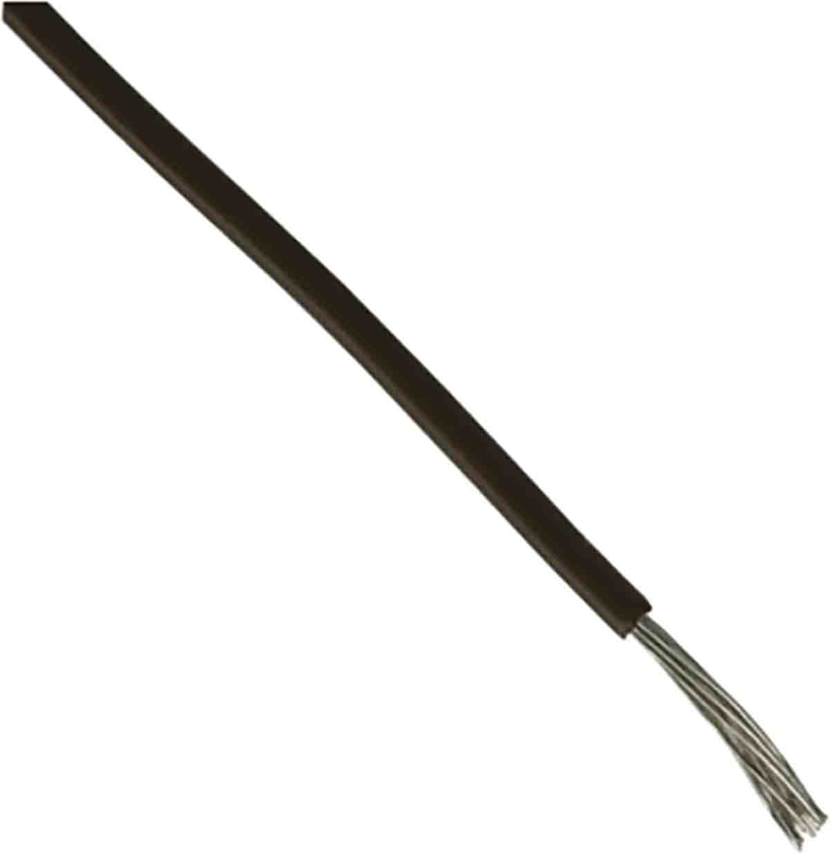 TieDex UK Black 2.1 mm² Hook Up Wire, 14 AWG, 41/0.25 mm, 0.25 mm core strands, 305 m, Polyvinyl Chloride